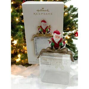 Hallmark Keepsake Christmas Ornament Santa's Magic Touch Glass Gift Present 2009